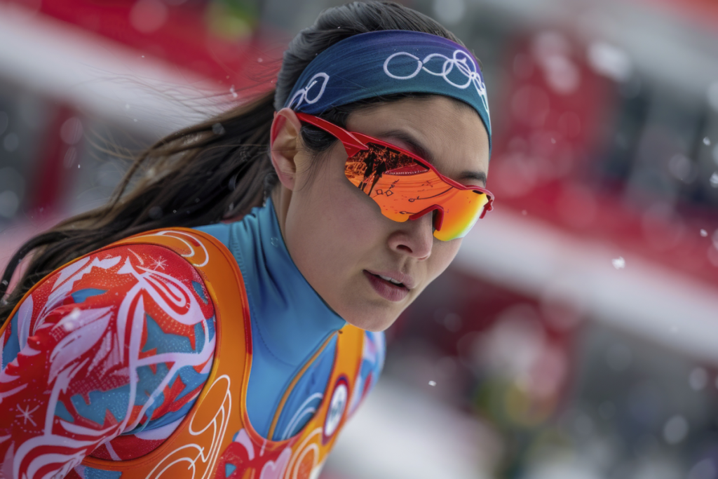 Deportista con gafas deportivas graduadas